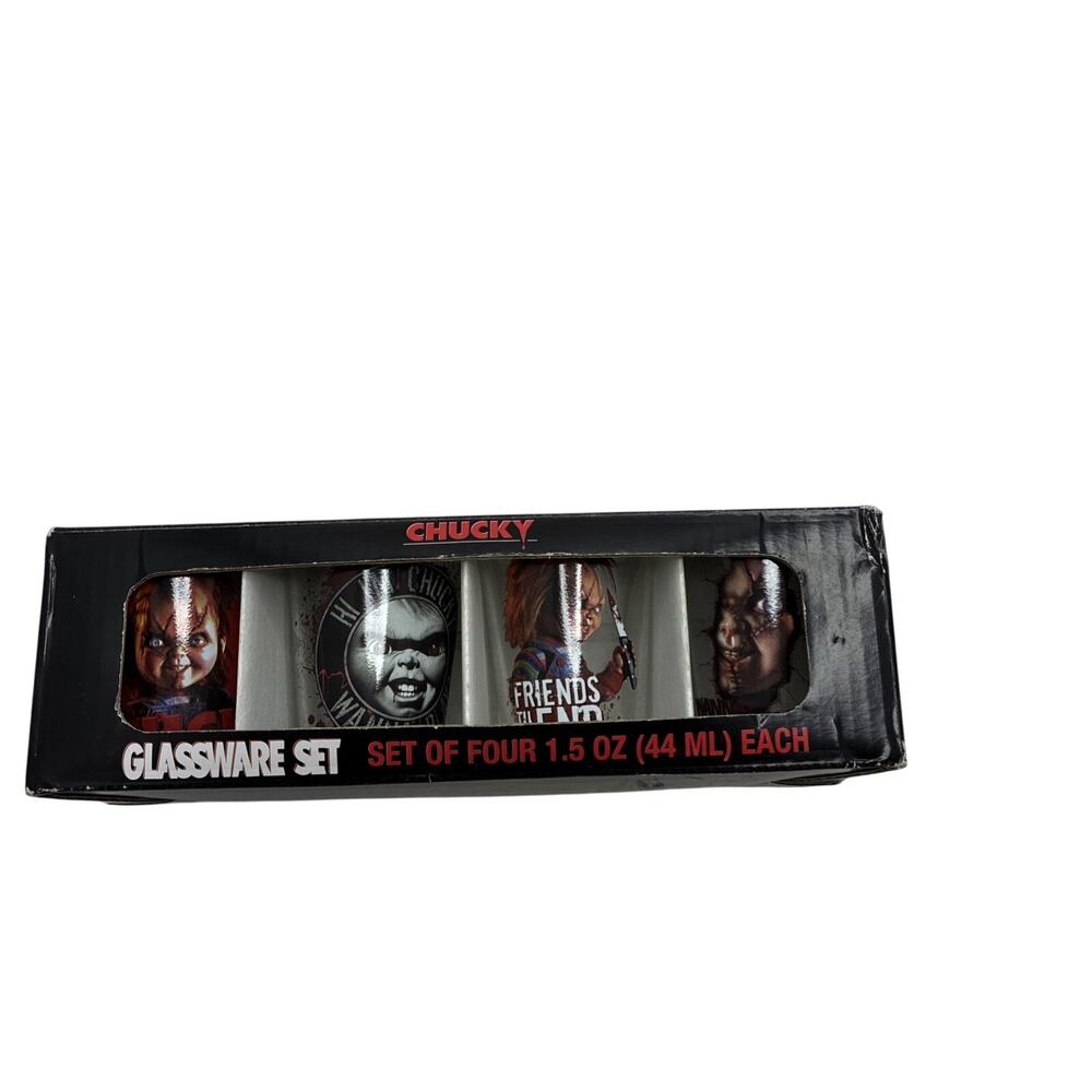 Chucky Shot Glasses HORROR 4 PACK NEW